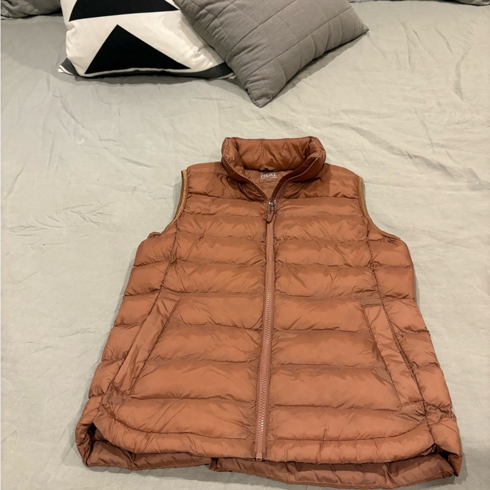 Women's Brown Puffer Vest